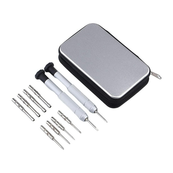 Juego de destornilladores Fernando para reparación de gafas miniportátil con bolsa con cremallera