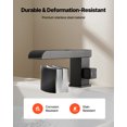 thumbnail image 4 of VEVOR Roman Tub Faucet, 3 Hole Waterfall Bathtub Faucet, Widespread Roman Tub Faucets with Shower Head & 1 Handle, Romans Bathtub Faucets for Pet Washing, Adult Bathing,Matte Black,Dual Water Flow, 4 of 9