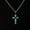Cross #5, variant on Luminous Natural Stone Pendant Necklace Glow In the Dark Women Men Jewelry Gift-Dragon(Yellow Green) #13