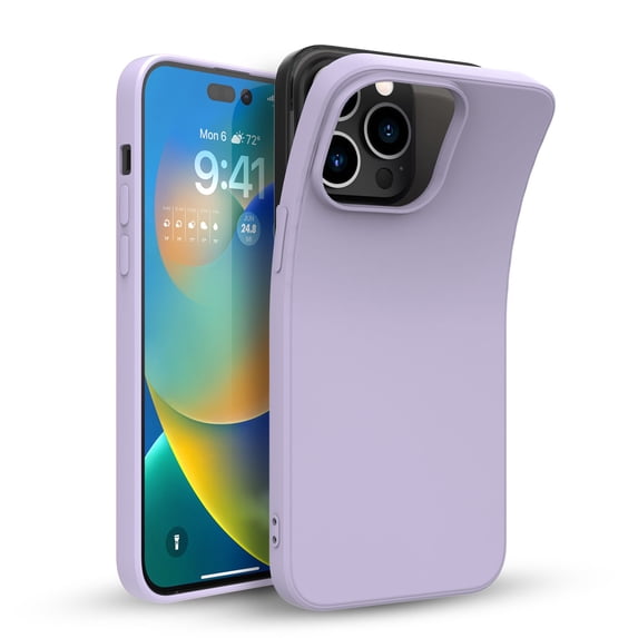 Elegant Choise Phone Case Liquid Silicone Cover for iPhone 14 Pro Max/14 Plus/14 Pro/14, Purple