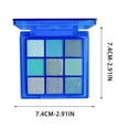 thumbnail image 2 of 9 Colors Eyeshadow Palette,Ultra-Pigmented Matte & Diamond Glitter Finishes,Waterproof Toned Matte Glitter Eyeshadow Palette,Easy to Build Dramatic Glamour Looks For Long Wearing, 2 of 4