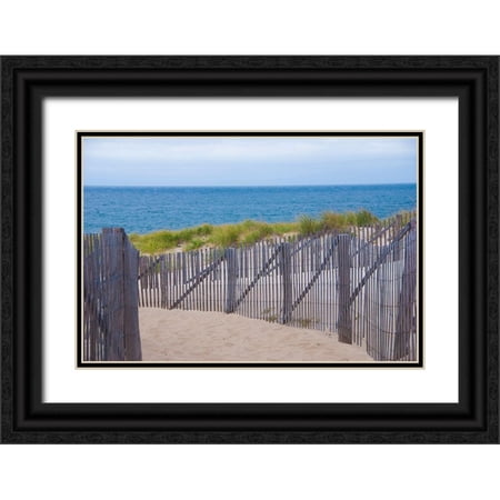 Miller, Anna 24x17 Black Ornate Wood Framed with Double Matting Museum Art Print Titled - Path to the Beach