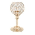 thumbnail image 1 of Portavelas de cristal de 2 piezas perfecl Candelabro de mosaico dorado, 1 of 8