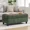 Green, variant on 45 Inch Large Storage Ottoman Bench with Wooden Tray Coffee Table, Green Chenille Upholstered Foot Rest, Multifunctional Foot Stool Ottoman for Living Room, Bedroom & Entryway, Solid Wood Legs