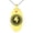 Gold, variant on Stainless Steel Electric Element Rune Engraved Small Oval Charm Pendant Necklace