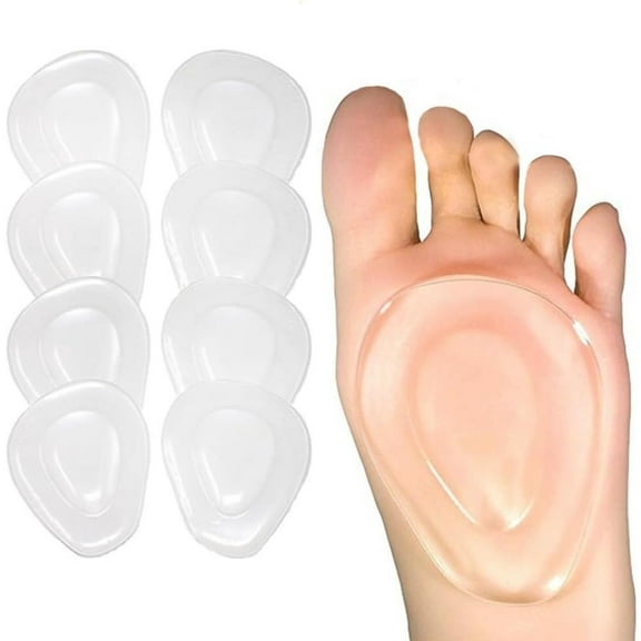 8 Pack Gel Ball Feet Pads Neuroma Callus Foot Pain Relief Bunion Forefoot Support for Women Men Beauty & Personal Care Foot Care Orthopedic Insoles White