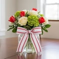 thumbnail image 2 of Striped Ribbon, Red and White, 18', by My Texas House, 2 of 5