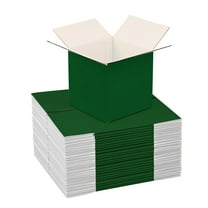 UCANPACK Green Color Shipping Boxes 4 x 4 x 4" (White Inside) - 25 pack Color Shipping Boxes for Small Business Packaging - 32ECT B Flute 1/8 inch thick Corrugated Boxes