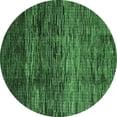 thumbnail image 1 of Ahgly Company Indoor Round Abstract Emerald Green Modern Area Rugs, 7' Round, 1 of 4