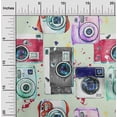 thumbnail image 2 of oneOone Cotton Cambric Mint Green Fabric Camera Pattern Diy Clothing Quilting Fabric Print Fabric By Yard 56 Inch Wide, 2 of 6