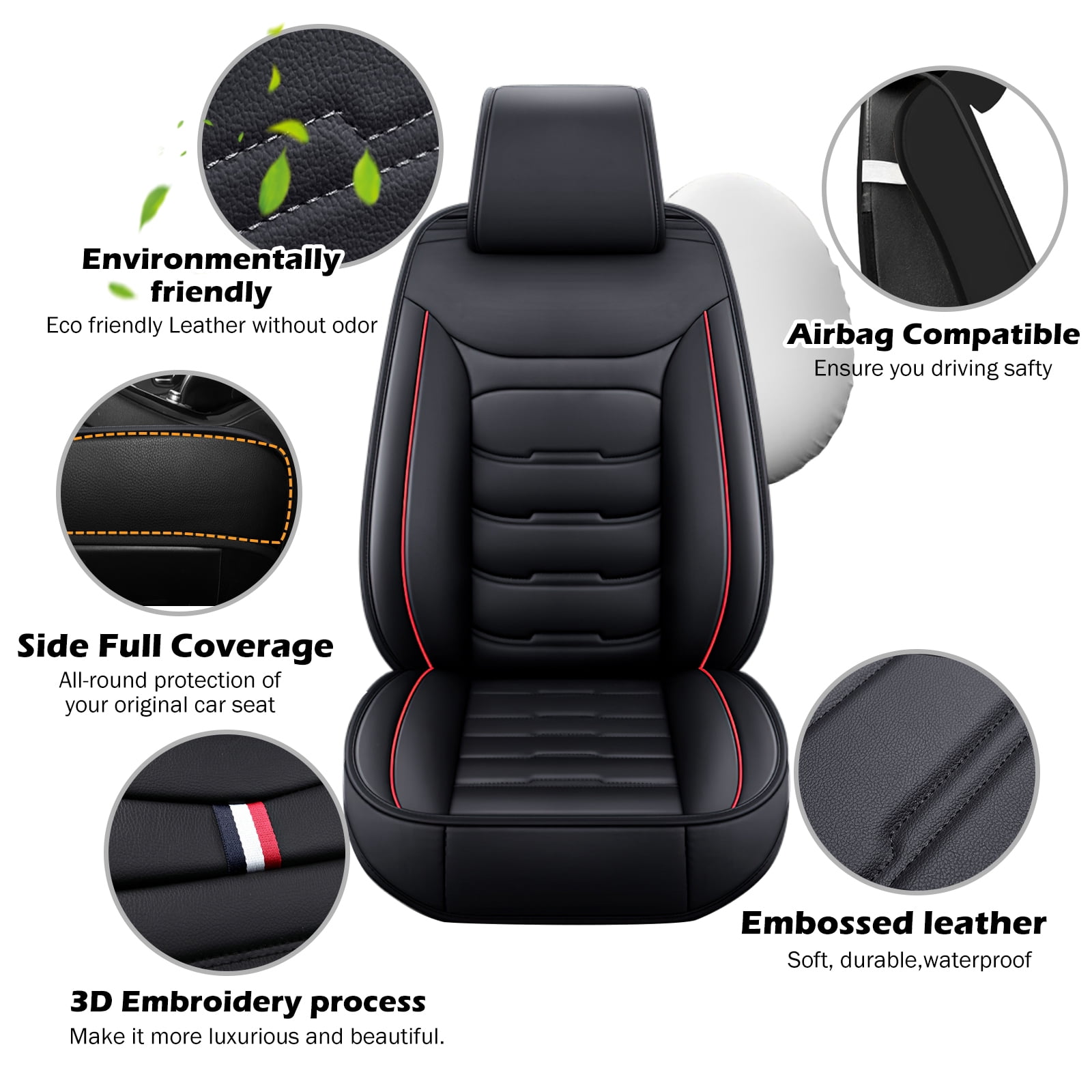 For Dodge Ram 1500 2009-2023 2500 3500 Crew Cab Pickup Truck Car Car Seat Covers 5 Seats Full Set Cushion Cover Leather