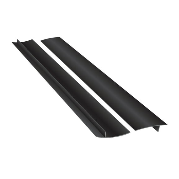 Kitchen Stove Silicone Gap Covers - Heat Resistant, 21 Inches, Black (2 Pack)