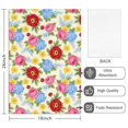 thumbnail image 2 of 2 Pcs Pioneer Flower Floral Print Pattern Kitchen Towels, Funny Microfiber Dish Towel Set, 18" X 26" Tea Towels, 2 of 6