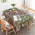 thumbnail image 5 of Rectangle Table Cloth, Boho Rectangle Tablecloth, Stain Resistance Water Repellent and Wrinkle-Free, Table Cover Decor for Home Kitchen Dining Party Patio Indoor and Outdoor Use, 60'''' x 120'''', 5 of 6
