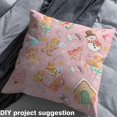 thumbnail image 2 of Homewish Girly Pink Christmas Fabric by the Yard 2 Yards for Kids, Cartoon Snowman Lodge Sewing Fabric, Cute Gingerbread Man Fabric for Sewing, Lightweight Room Decor, 2 of 6