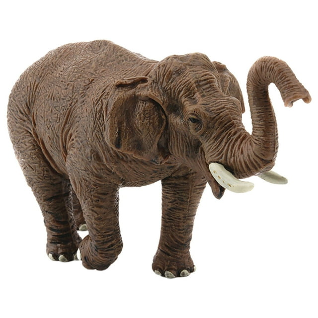 1 Pce Modèle d'Éléphant Féminin Asiatique Simulation Mini Éléphant Sauvage Statique Jouet d'Ornement