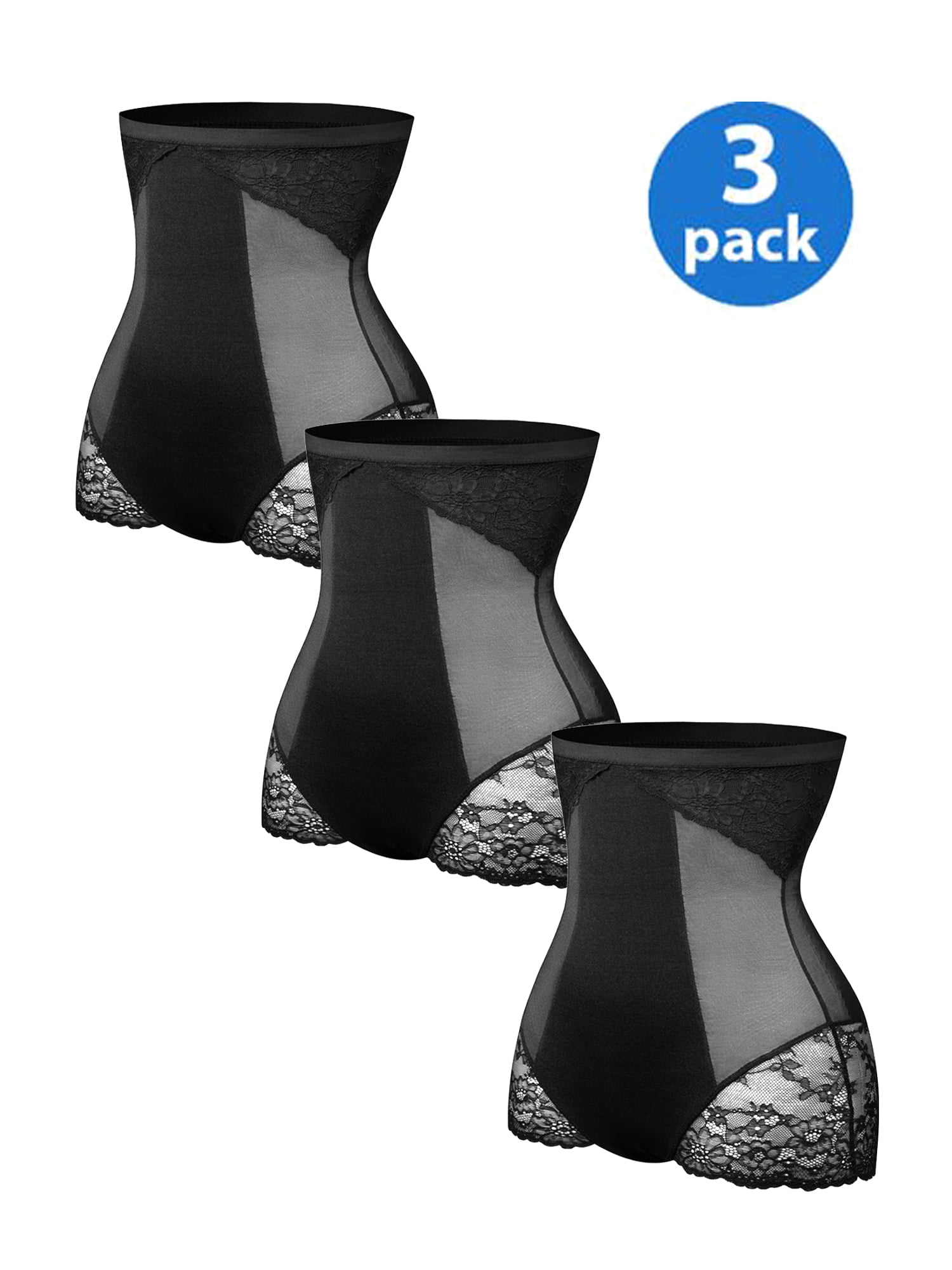 Slimbelle Women's Multipack High Waist Tummy Control Briefs Panties