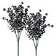 thumbnail image 1 of Juego de 2 hojas de eucalipto artificiales, en blanco y negro, flores falsas para arreglos florales navideños, coronas, fotografía de bodas, 1 of 5