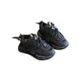 thumbnail image 3 of SIMANLAN Boys Girls Running Shoe Low Top Warm Shoes Non-Slip Sneakers School Breathable Trainers Sports Lace Up Black 9C, 3 of 8