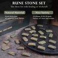 thumbnail image 3 of Crocon Golden Pyrite Rectangle Shape Gemstone Runes with Elder Futhark Alphabet Engraved 25 pcs Rune Set Crystal Divination Healing Chakra Reiki Runes Set with a Pouch Size : 20-25mm, 3 of 8