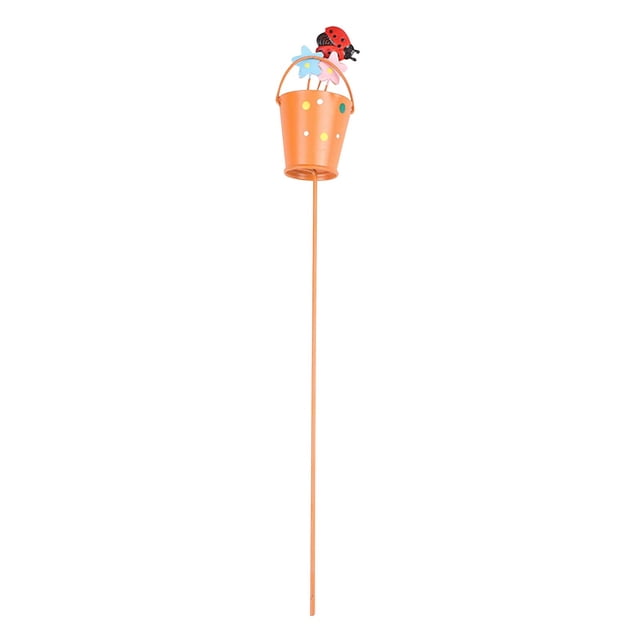 Outdoor Metal Garden Stake With Realistic Flower Design For Yard And Garden Decoration