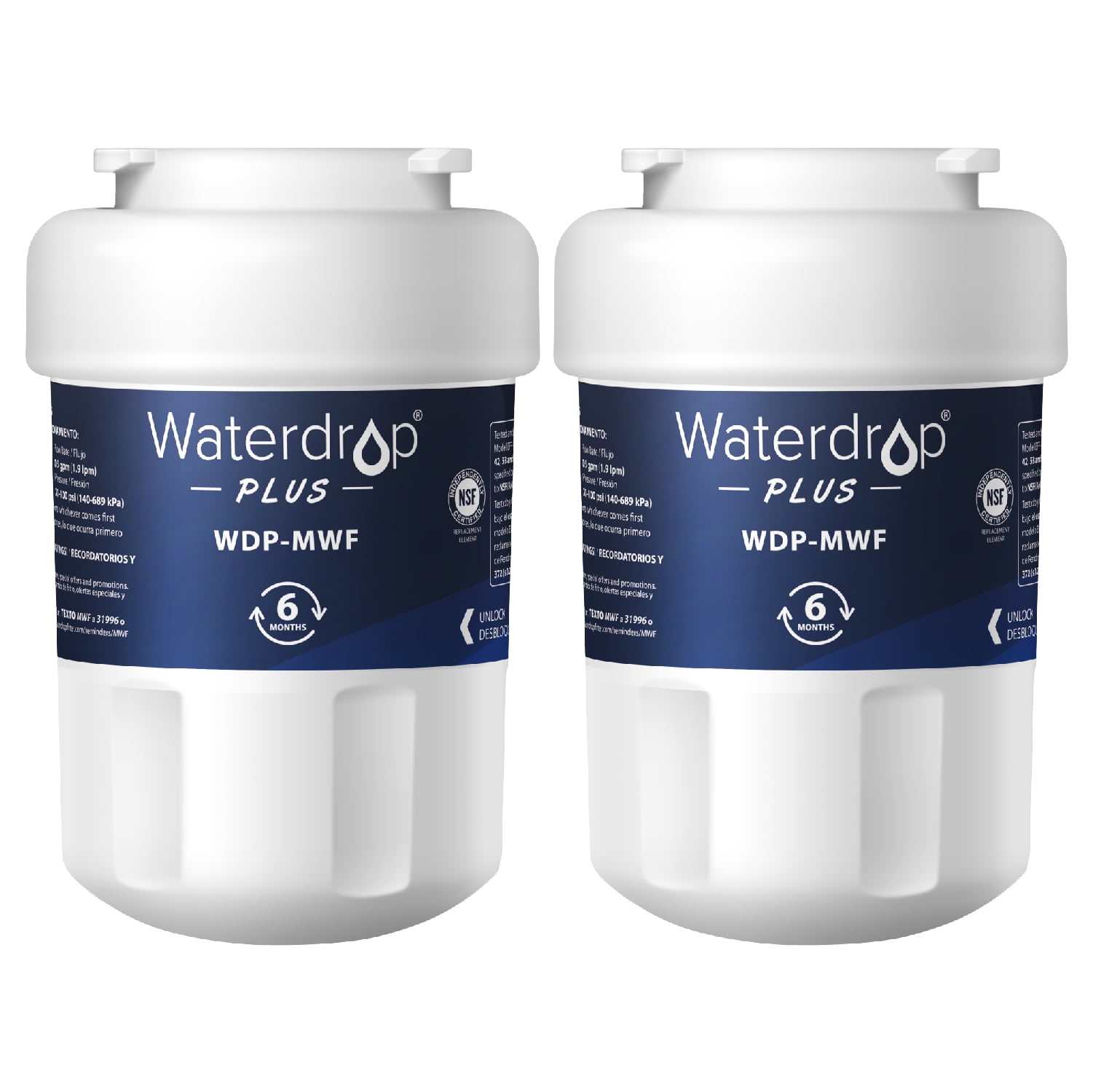 Waterdrop NSF 401&53&42 Certified MWF Refrigerator Water Filter, Fits