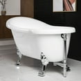 thumbnail image 6 of WOODBRIDGE 54" Slipper Clawfoot Bathtub with Solid Brass Polished Chrome Finish Drain and Overflow,BTA1521 Tub, 6 of 7