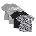 thumbnail image 1 of Camiseta interior Hanes para bebés niñas, manga corta, negra, 0-6 meses, 1 of 2
