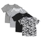 thumbnail image 1 of Camiseta interior Hanes para bebés niñas, manga corta, negra, 0-6 meses, 1 of 2