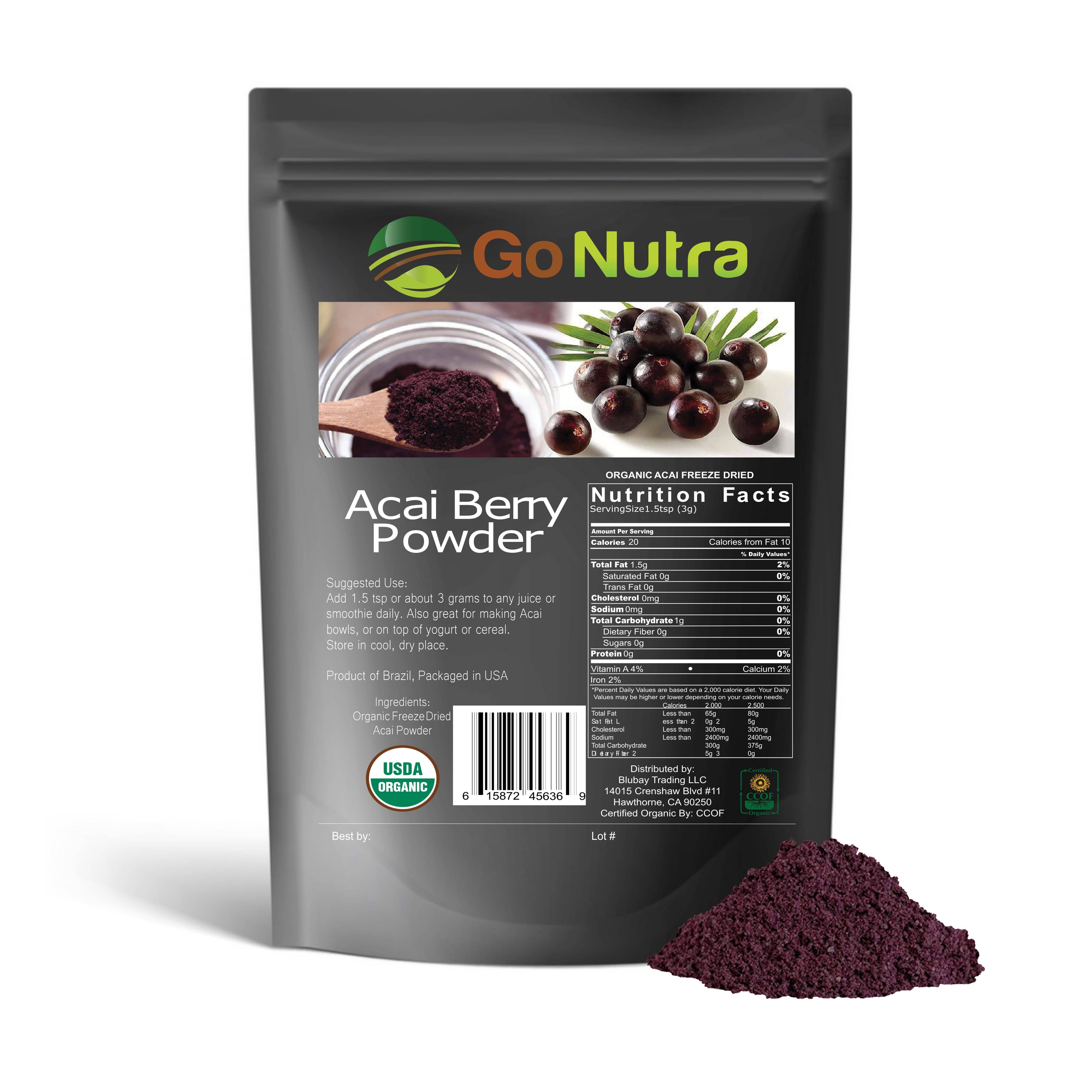 Acai Organic Superfood 1 kg, Acai Zero Sugar, Acai Energy Drink Powder