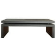 thumbnail image 6 of 47.6" L Modern Coffee Table, Rectangular Center Table with Floating Top Design, Rustic Wood End Table for Living Room Apartment, Antique Black, 6 of 9