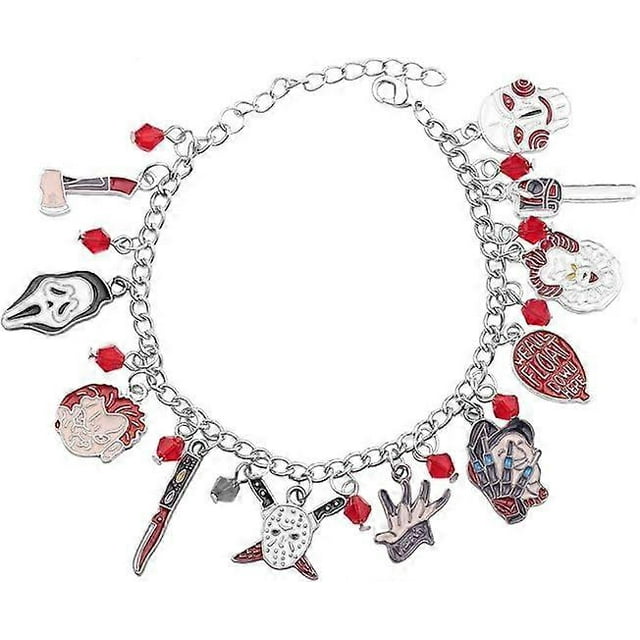 Pulsera de temática aterradora de bebé fantasma de terror para mujeres y niñas, pulsera con dije de terror, regalo de joyería de cosplay aterrador