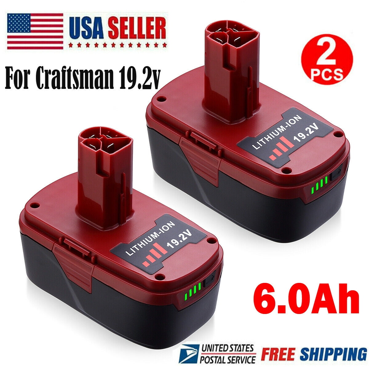19.2V 6.0AH Li-Ion Battery for Craftsman C3 XCP PP2030 PP2025 11375 130279005 US 