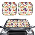 thumbnail image 2 of Windshield Sun Shade, Eggplant Vegetable Pumpkin Foldable Car Sun Shade Windshield For Front, 2 Pieces, 2 of 4