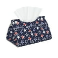 thumbnail image 2 of Lsque USA Stars Printed Long Tissue Box Cover Holder, Facial Paper Organizer Dispenser,Triangle with Bottom Belt, PVC Leather Decorative Organizer, 2 of 9