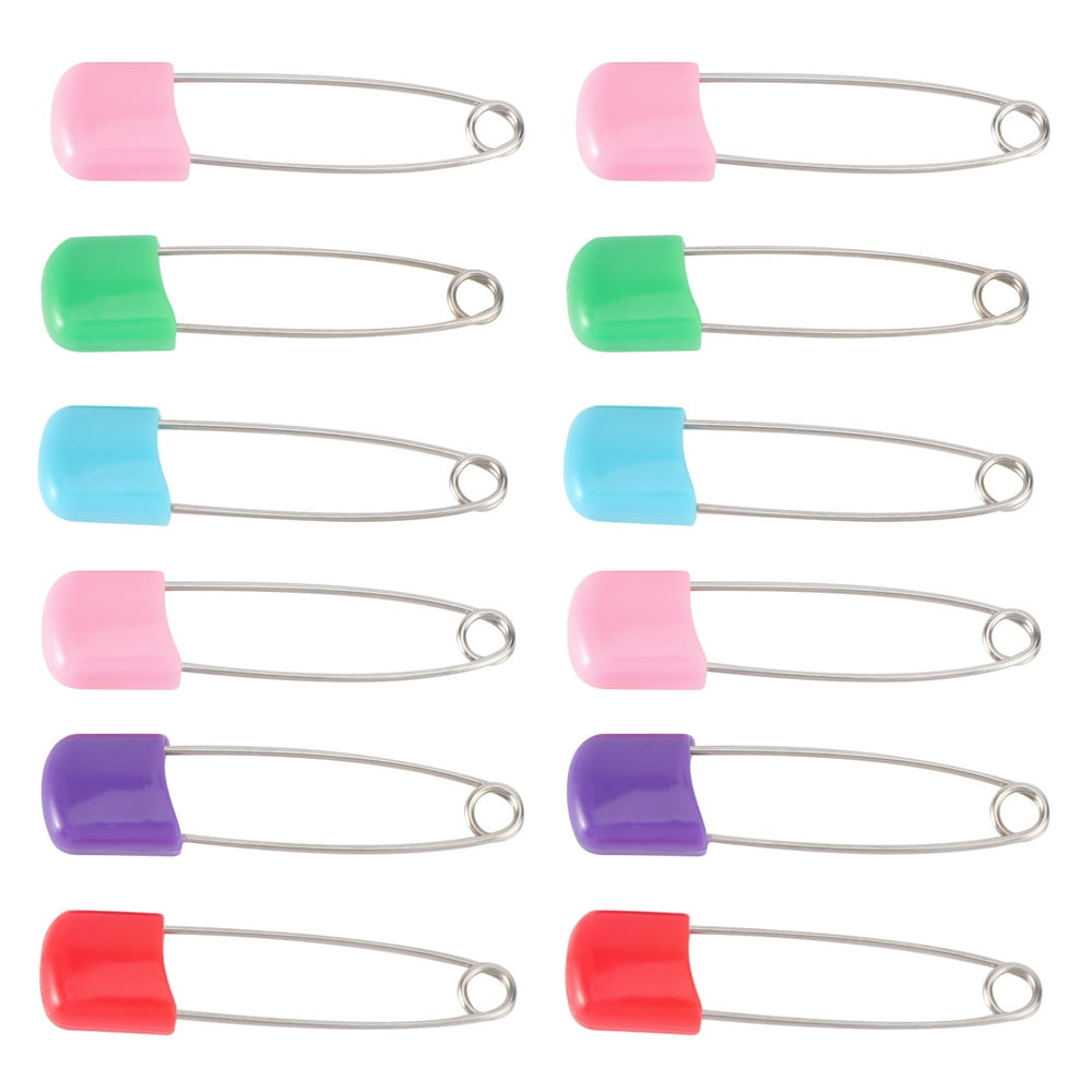 HEMOTON 12pcs Baby Kids Cloth Diaper Pins Stainless Steel Traditional