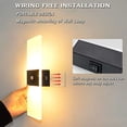 thumbnail image 4 of Aplique LED con sensor de movimiento interior, lámpara de pared con pilas, luz nocturna, batería recargable por USB, acrílico, sensor de movimiento, iluminación de pared, 2 piezas, 3000 K Clase de eficiencia energética E： brillar Electrónica, 4 of 5