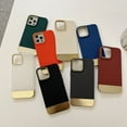 thumbnail image 4 of Case for iPhone 13 Pro,Electroplated Metal Gold Three-Stage Splicing, Simple and Luxurious Appearance, A Variety of Colors are Available, Soft TPU Phone Case for iPhone 13 Pro,Red, 4 of 7
