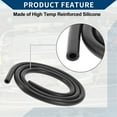 thumbnail image 6 of Unique Bargains Silicone Vacuum Tubing Hose Automotive Vacuum Line High Temperature 3.3 Ft 5/16" 8mm ID 3mm Thickness 1 Pc Black 130PSI Max Pressure, 6 of 8