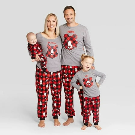 

Family Christmas Pajamas Matching Sets Holiday Matching Pajamas Red Plaid Pjs Set for Couples Dad Mom Kids Baby