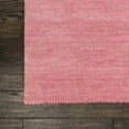 thumbnail image 6 of 4' x 5.5' Solid Pink Hand Knotted Wool Area Throw Rug, 6 of 6