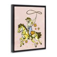thumbnail image 3 of Stupell Industries Rustic Lodge Cowgirl with Lasso Black Floating Frame Canvas Art, 17 x 21, by Ziwei Li, 3 of 8