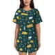 thumbnail image 1 of Fotbe Camping Conjunto de Pijama Estampado para Mujer, 2 Piezas, Ropa de Dormir con Camiseta de Manga Corta y Shorts Suaves-Large, 1 of 6