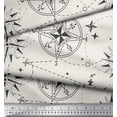 thumbnail image 3 of Soimoi White Cotton Duck Fabric Direction Compass Nautical Print Fabric by Yard 56 Inch Wide, 3 of 3