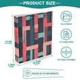 thumbnail image 3 of FORMRS 3 Ring Binder 1.5 inch with Pockets Clip Board 200 Sheets Capacity, Pink Geometric, 3 of 8