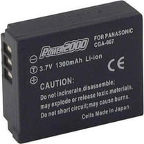 Power2000 ACD-261 7.2V 1300mAh Replacement Lithium-Ion Battery for Panasonic CGA-S007 Digital Camera Battery