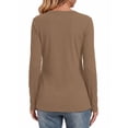 thumbnail image 3 of MOSHU 3 Pack T Shirts for Women Ribbed Long Sleeve Shirts Crew Neck Slim Fit Undershirts Casual Fall Tight Tops, 3 of 8