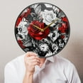 thumbnail image 5 of BZSMCE Wall Clock Acrylic Size：9.5*9.5in/11.9*11.9in Crimson Dreams Design Pattern Clock, 5 of 10