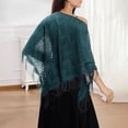 thumbnail image 2 of Châle en Dentelle Élégant pour Occasions Formelles Foulard Polyvalente Triangle pour Robe de Soirée de Mariée et Fête, 2 of 4