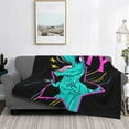thumbnail image 2 of Fuzoiu Rex Dinosaur With Sunglasses Print Flannel Blanket,Throw Blanket,Flannel Home Decor,Fleece Bed Blankets,Cozy Soft Blanket for Bed, Sofa, Camping, and Travel-40"x30", 2 of 6